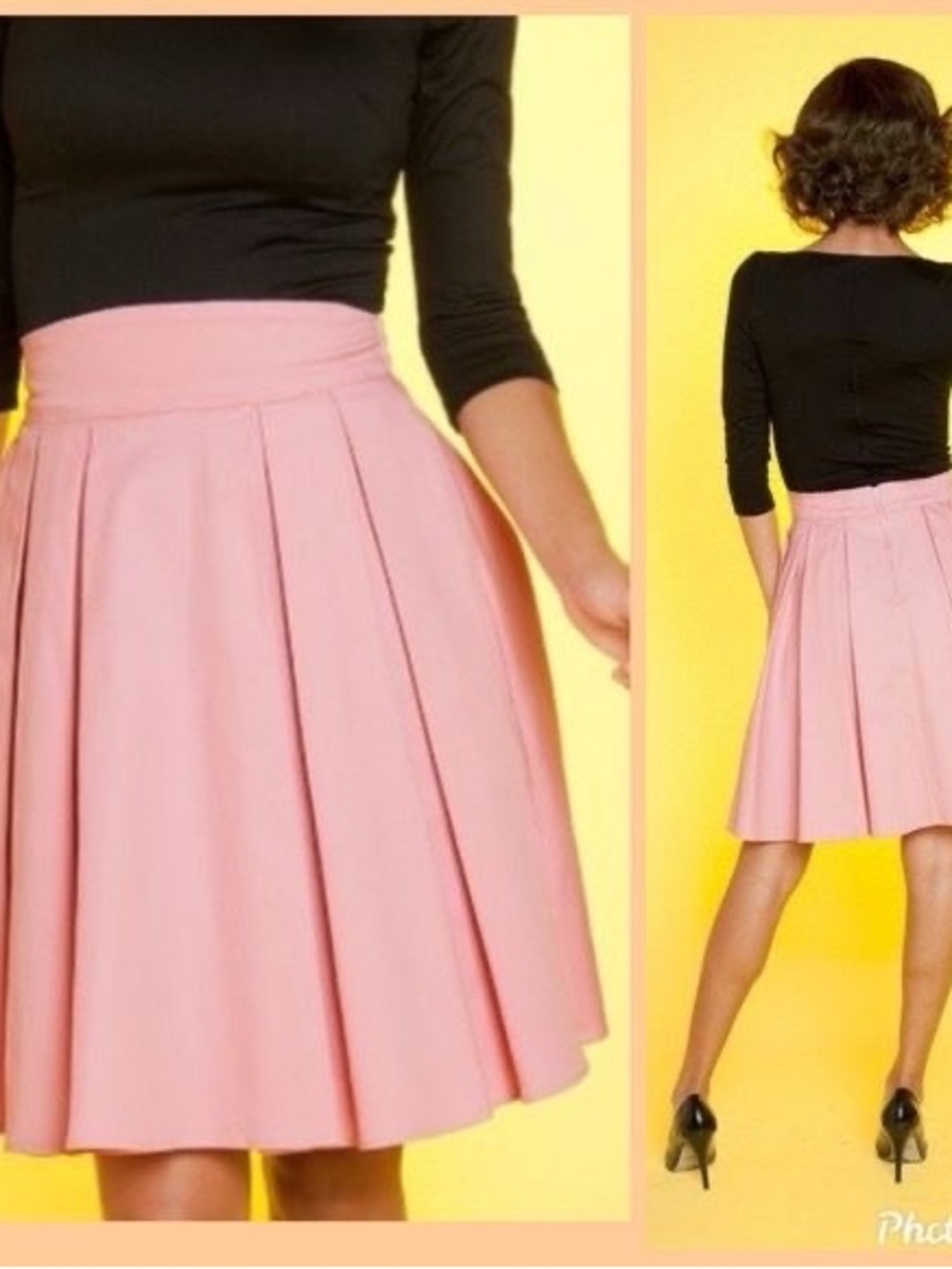 Laura Byrnes Little Jun Pinup Pink Retro 1950s Skirt size 2X